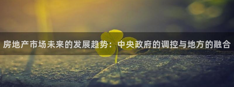 新宝5手机登陆：房地产市场未来的发展趋势：中央政府的调控与地