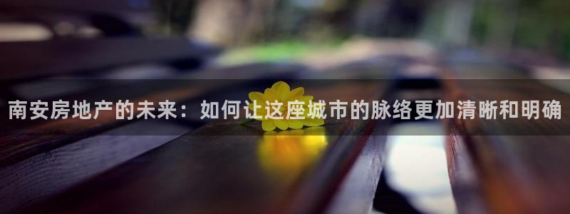 新宝5吴74OOO5：南安房地产的未来：如何让这座城市的脉络