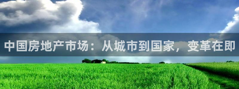 新宝5娱乐网址：中国房地产市场：从城市到国家，变革在即