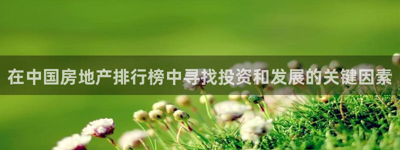新宝5娱乐代理：在中国房地产排行榜中寻找投资和发展的关键因素