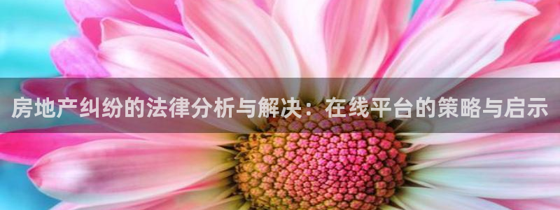 新宝5五：房地产纠纷的法律分析与解决：在线平台的策略与启示