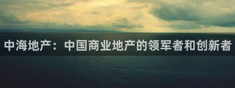 i新宝5：中海地产：中国商业地产的领军者和创新者