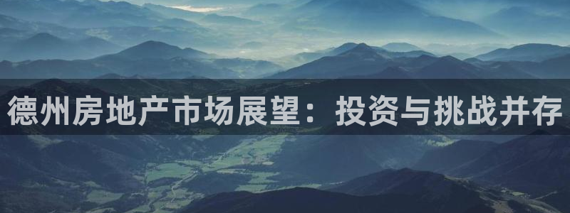 新宝5平台注册资金：德州房地产市场展望：投资与挑战并存