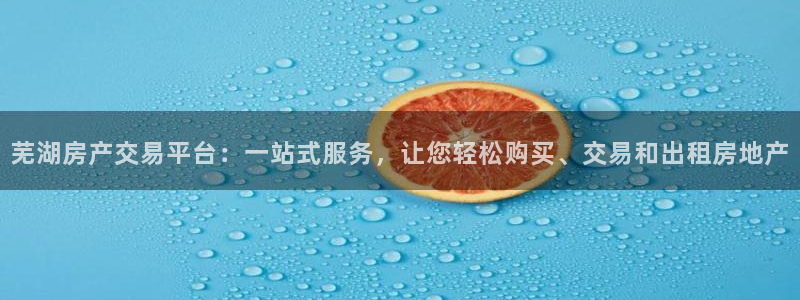 新宝5注册：芜湖房产交易平台：一站式服务，让您轻松购买、交易