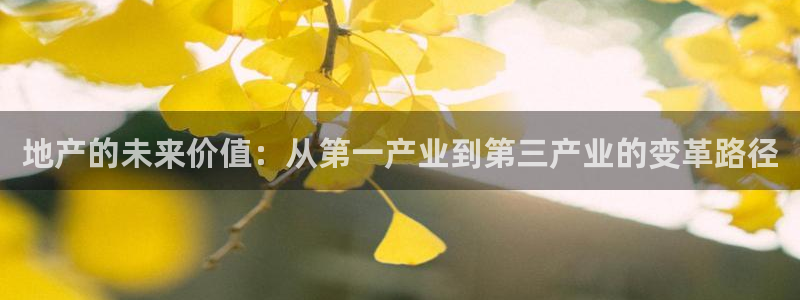 新宝5-测速：地产的未来价值：从第一产业到第三产业的变革路径